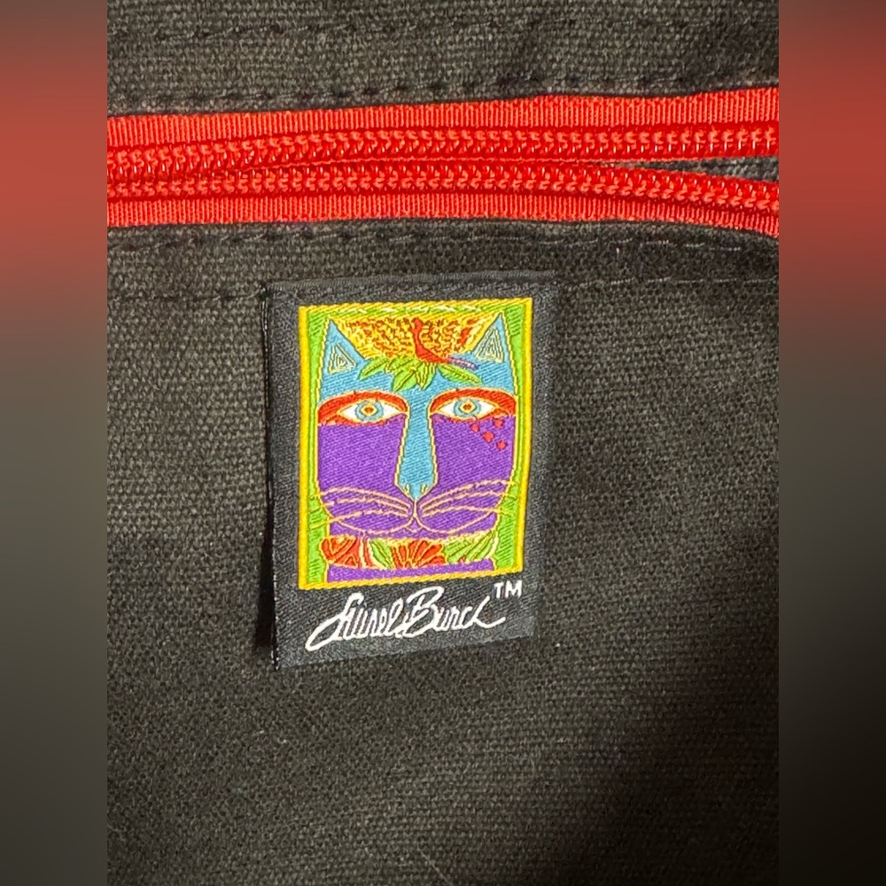 Laurel Burch Sky Spirit Birds Canvas Large Shoulder Bag Tote bird weekender - Picture 4 of 12